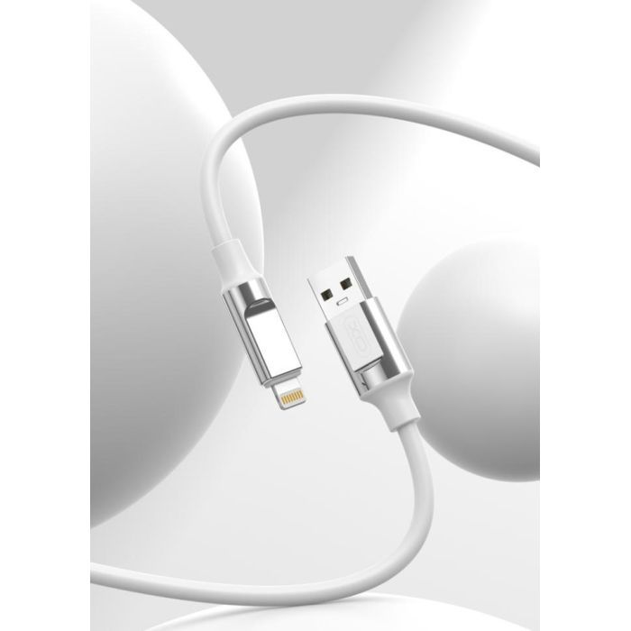 Дата кабель USB 2.0 AM to Lightning 1.0m 6A silicone black XO (NB251_L_Black) зображення 3