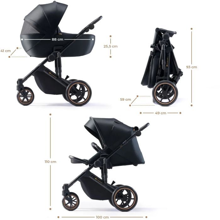 Коляска Kinderkraft 2 в 1 Prime 2 Venezian Black (KSPRIM02BLK2000 (5902533922895) зображення 5