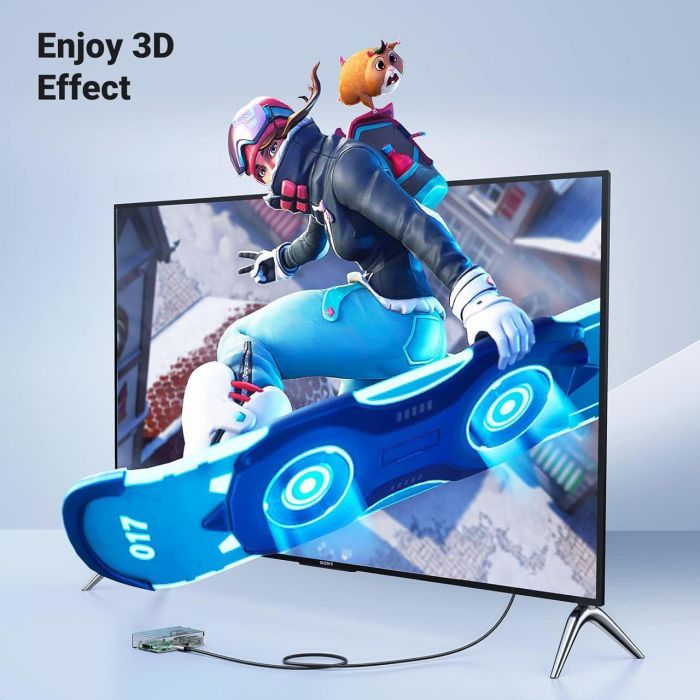 Кабель мультимедийный HDMI M to HDMI mini M 2.0m 8K HD163 black Ugreen (15515) изображение 3