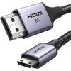 Кабель мультимедийный HDMI M to HDMI mini M 2.0m 8K HD163 black Ugreen (15515)