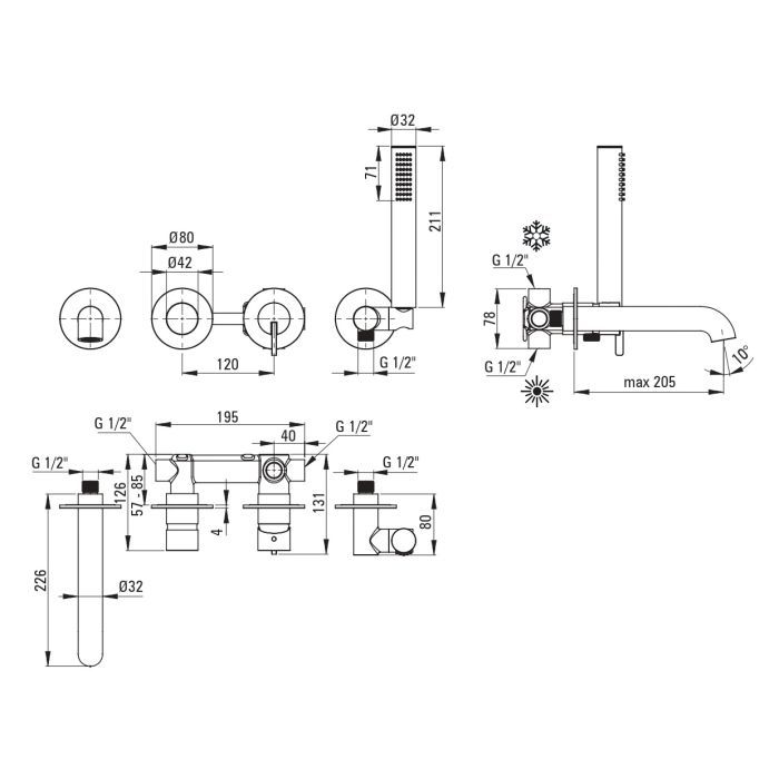 Душевой гарнитур Deante Silia (BQS_R18P) изображение 4