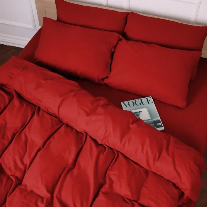 Постельное белье MirSon 009 Red Фланель 143х210 Полуторный (2200009651618) изображение 5