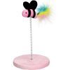 Іграшка для котів Hippie Pet Бджілка на стійці рожева 15x25 см (HIPCT2304093RO)
