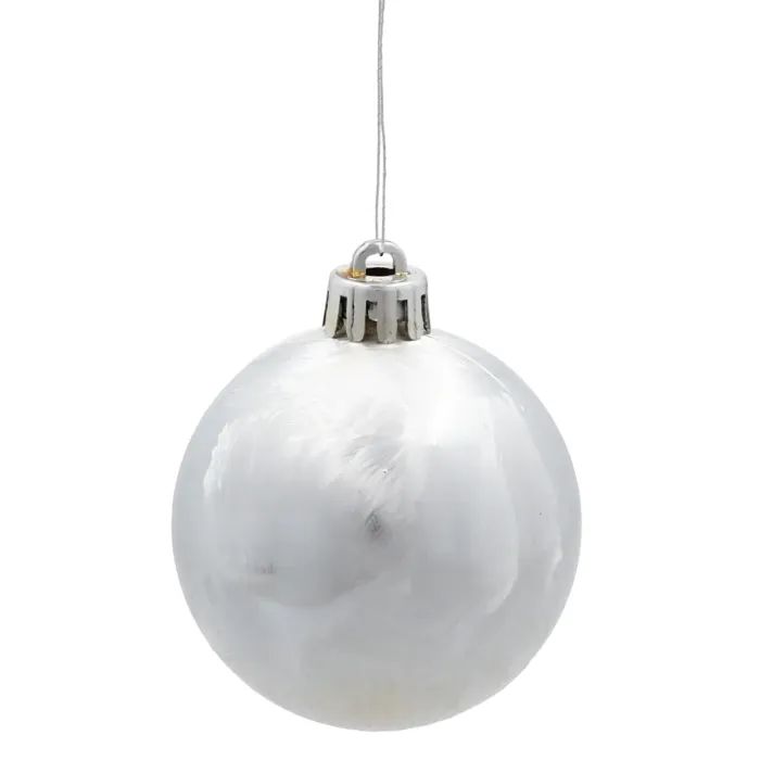 Елочная игрушка Chomik пластикові кульки 20 шт,  5см, сріблясті (5900779893801_3) изображение 2
