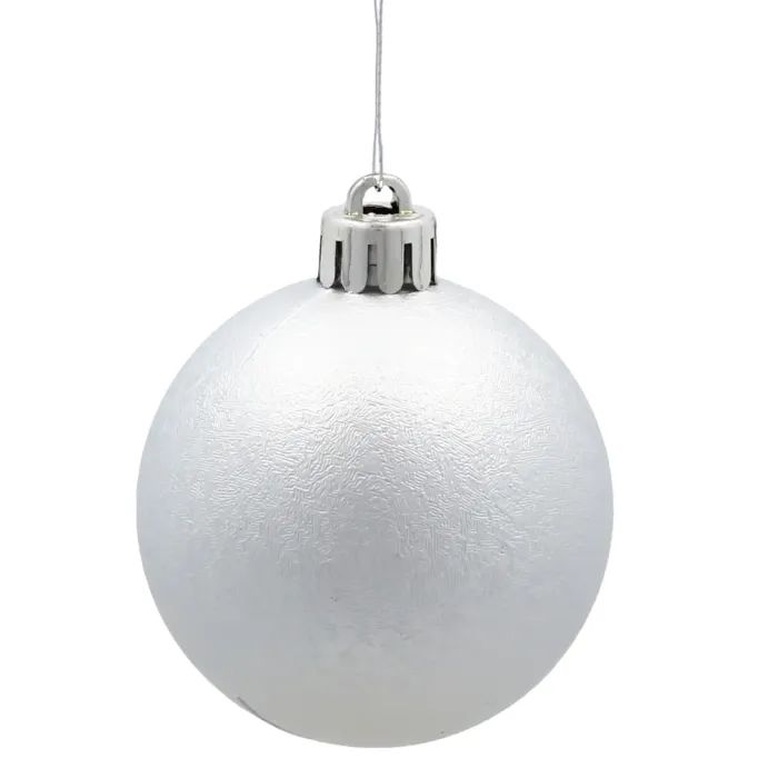 Елочная игрушка Chomik пластикові кульки 20 шт,  5см, сріблясті (5900779893801_3) изображение 3