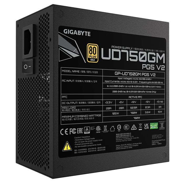 Блок питания GIGABYTE 750W (GP-UD750GM PG5 V2) изображение 5