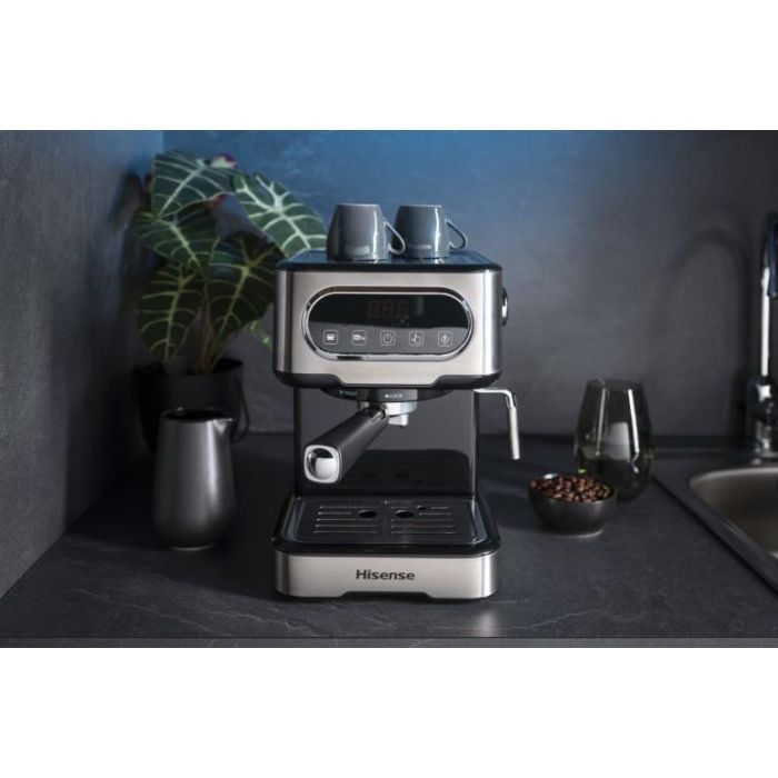 Ріжкова кавоварка еспресо Hisense HESCM15DBK зображення 10
