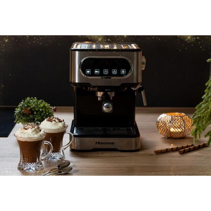 Ріжкова кавоварка еспресо Hisense HESCM15DBK зображення 4