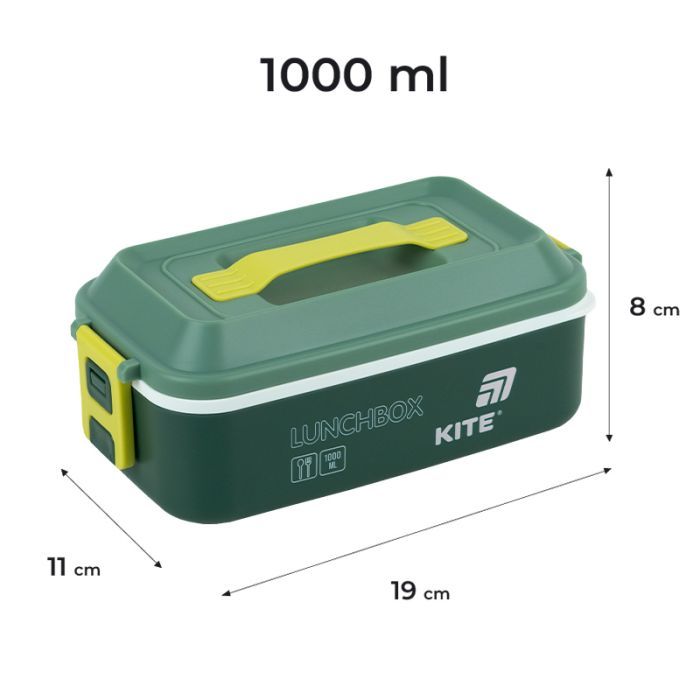 Ланч-бокс Kite 1000 мл зелений (K25-1183-3) изображение 2