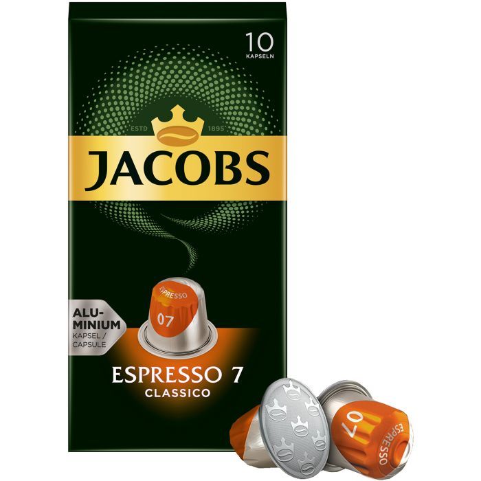 Кава Jacobs Espresso 7 Classico в капсулах сумісні з Nespresso 10 шт (8711000371176)