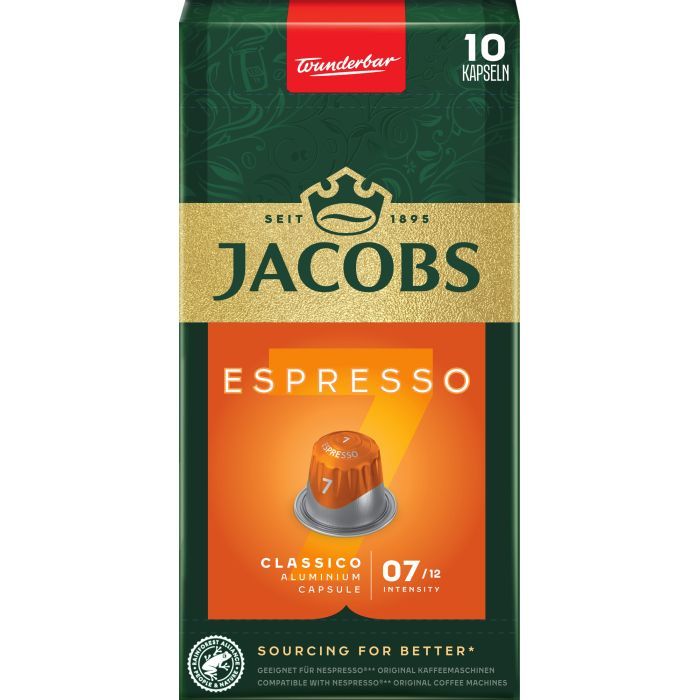 Кава Jacobs Espresso 7 Classico в капсулах сумісні з Nespresso 10 шт (8711000371176) зображення 7