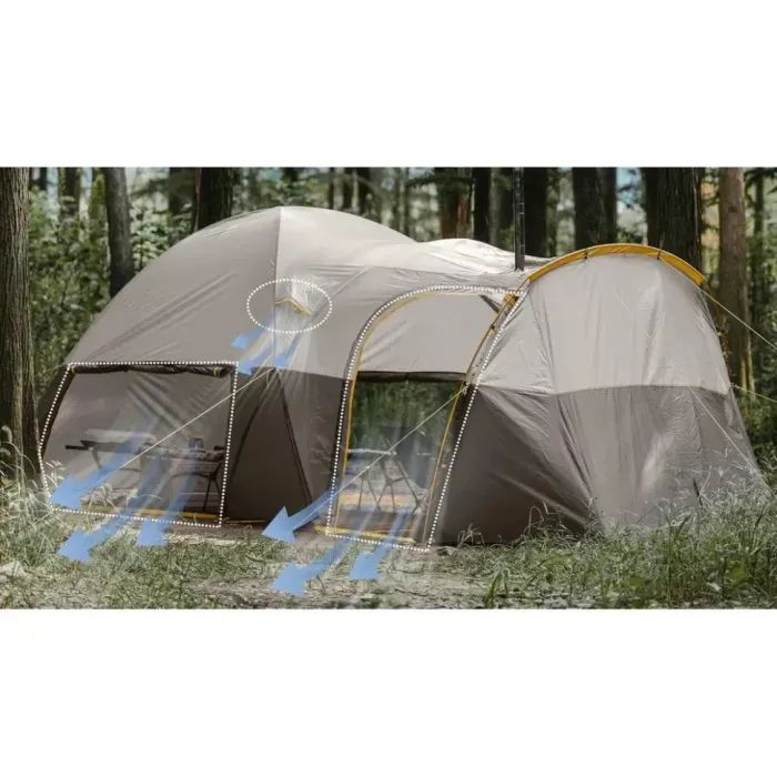 Палатка Naturehike шестимісний KOTA 6, CNK2450WS031, 75D, світло-коричневий (6927595760666) изображение 4