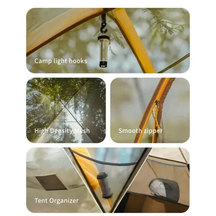 Палатка Naturehike шестимісний KOTA 6, CNK2450WS031, 75D, світло-коричневий (6927595760666) изображение 6