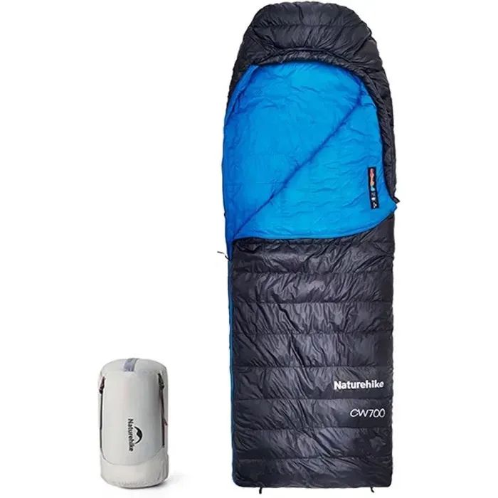 Спальный мешок Naturehike з натуральним пухом CW700 CNK2450WS048, M, чорно-блакитний (6927595788387) изображение 2