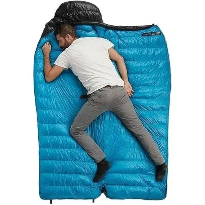 Спальный мешок Naturehike з натуральним пухом CW700 CNK2450WS048, M, чорно-блакитний (6927595788387) изображение 4