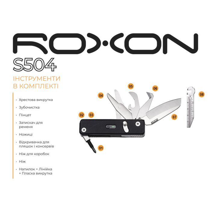 Мультитул Roxon Mini Flex Companion S504G (S504G) изображение 10