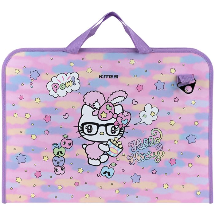 Папка - портфель Kite на блискавці A3+ Hello Kitty, 1 відділення (HK24-411)