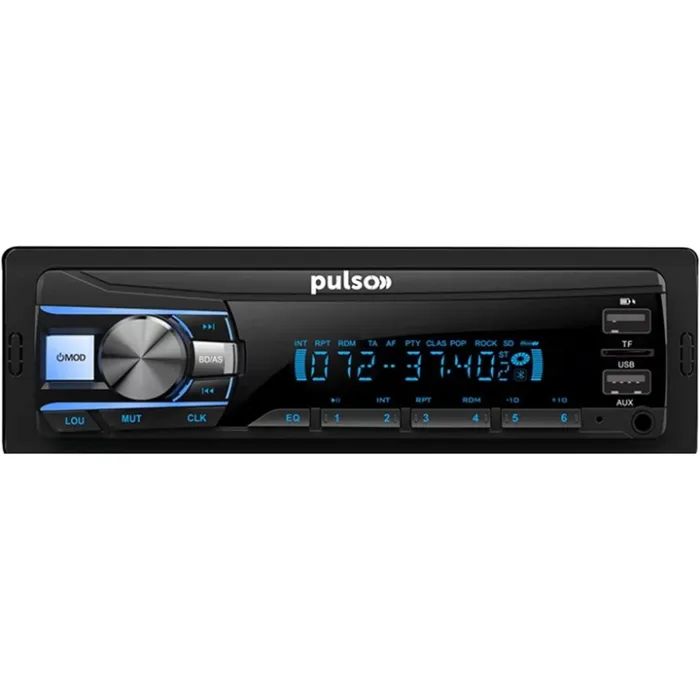 Автомагнітола PULSO RGB, USB, FM, RCA, LCD-дисплей, 4х50 Вт (P110611)