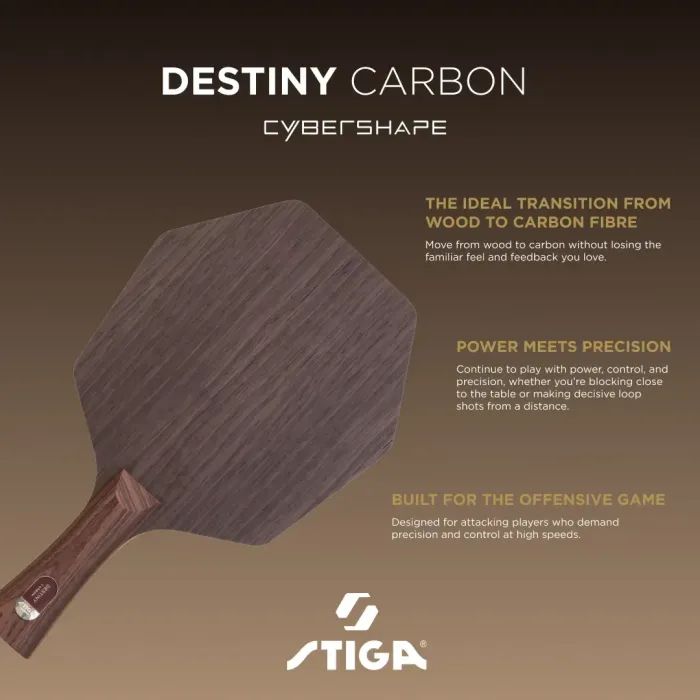 Основа для ракетки Stiga Destiny Carbon Cybershape Master (1600-2602-35) (932080) зображення 5