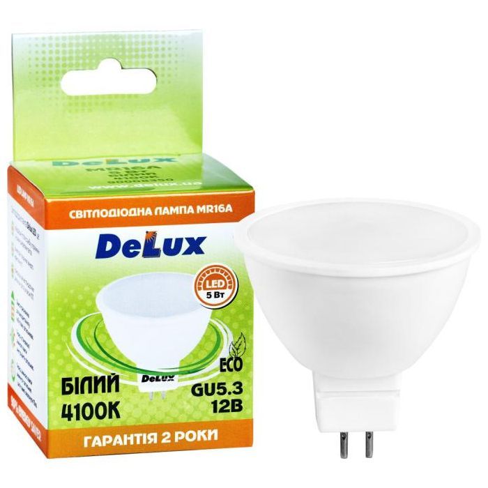 Лампочка Delux JCDRN 7Вт 4100K 230В GU5.3 (90023556) изображение 2