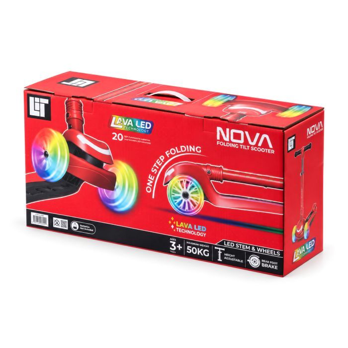 Самокат LiT Nova LAVA LED - Red (LT-7004-RED) зображення 11