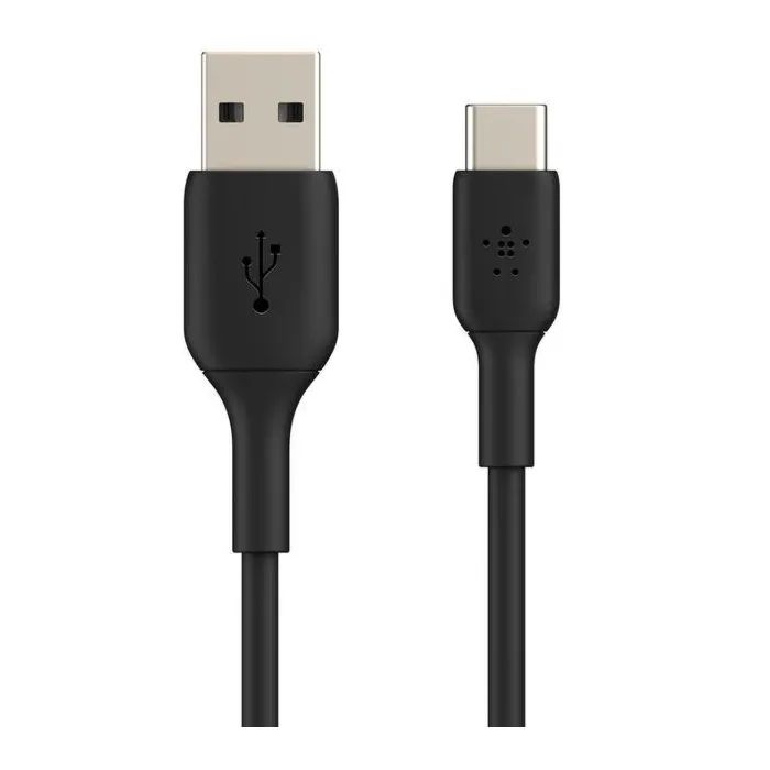 Дата кабель USB 2.0 AM to USB-C 0.15m 15W PVC black Belkin (CAB001BT0MBK)