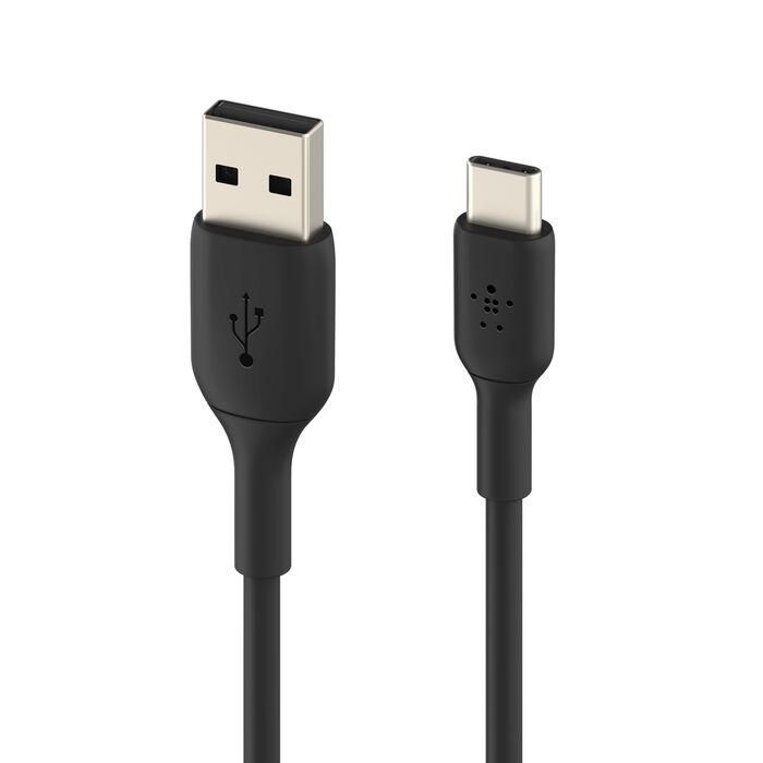 Дата кабель USB 2.0 AM to USB-C 0.15m 15W PVC black Belkin (CAB001BT0MBK) зображення 2