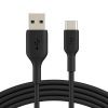 Дата кабель USB 2.0 AM to USB-C 0.15m 15W PVC black Belkin (CAB001BT0MBK) зображення 3