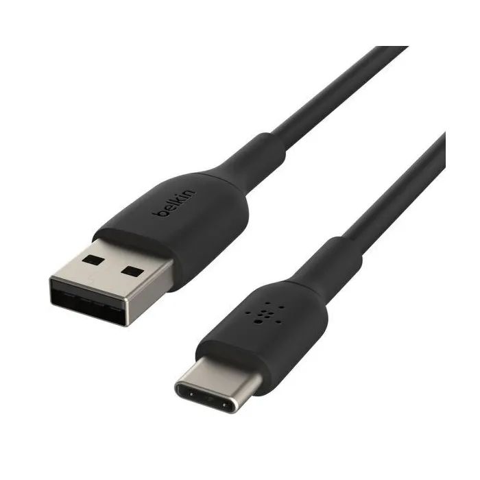 Дата кабель USB 2.0 AM to USB-C 0.15m 15W PVC black Belkin (CAB001BT0MBK) изображение 5