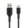 Дата кабель USB 2.0 AM to USB-C 0.15m 15W PVC black Belkin (CAB001BT0MBK)