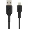 Дата кабель USB 2.0 AM to USB-C 0.15m 15W PVC black Belkin (CAB001BT0MBK)