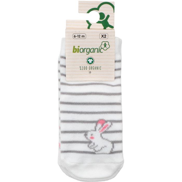 Носки детские Bibaby с зайчиками (68237-18-24-creamblue)