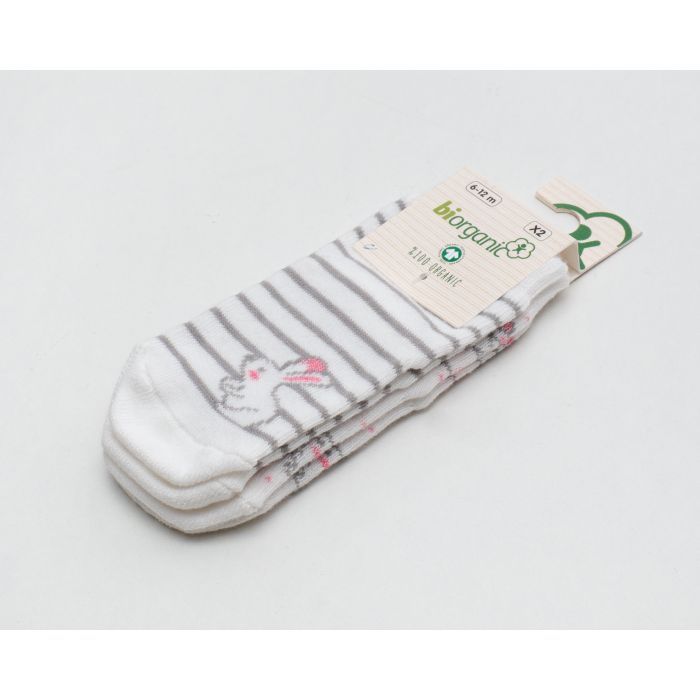 Носки детские Bibaby с зайчиками (68237-18-24-creamblue) изображение 3