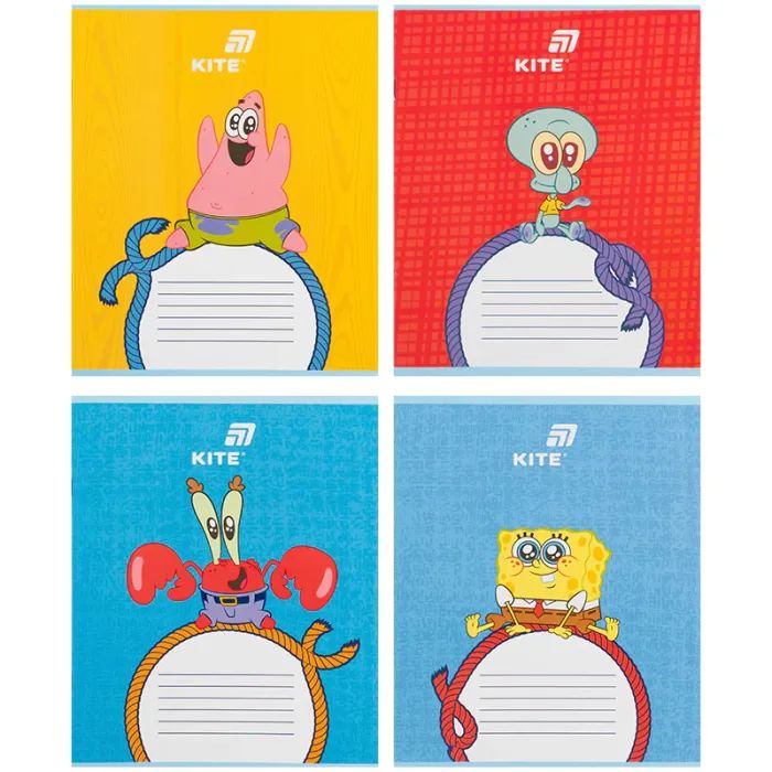 Тетрадь Kite Sponge Bob, 12 листов, косая линия (SB26-235)