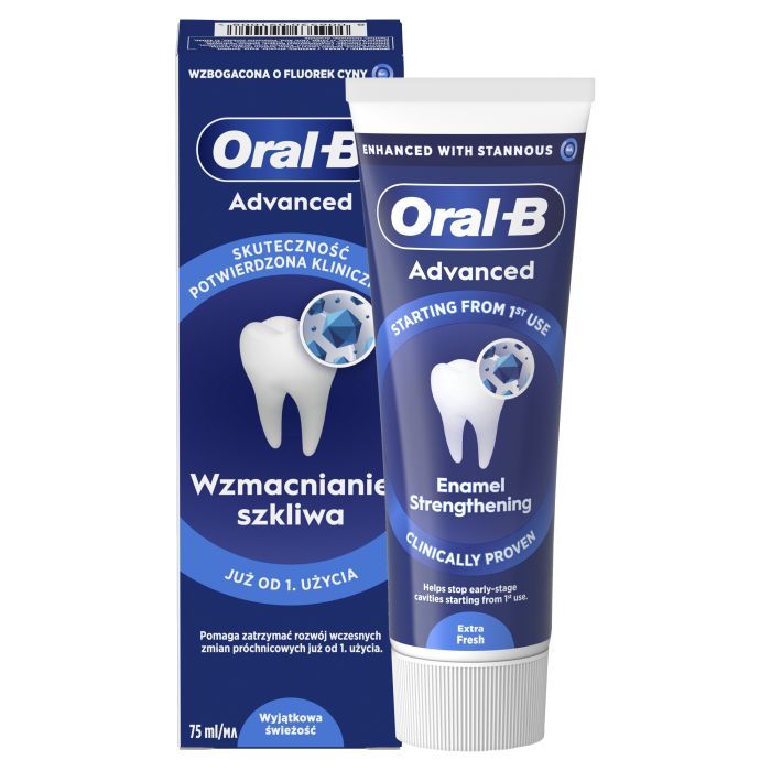 Зубная паста Oral-B Advanced Укрепление эмали Исключительная свежесть 75 мл (8006530091008)