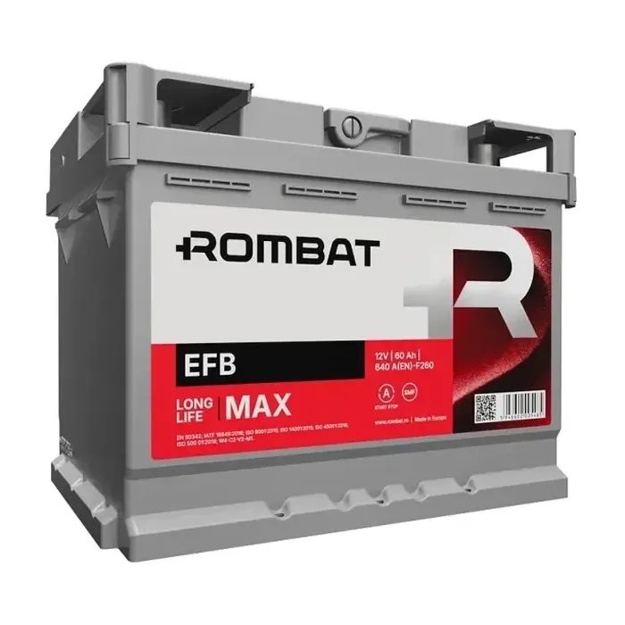 Аккумулятор автомобильный ROMBAT 6CT-60 (0) EFB Start-Stop F260