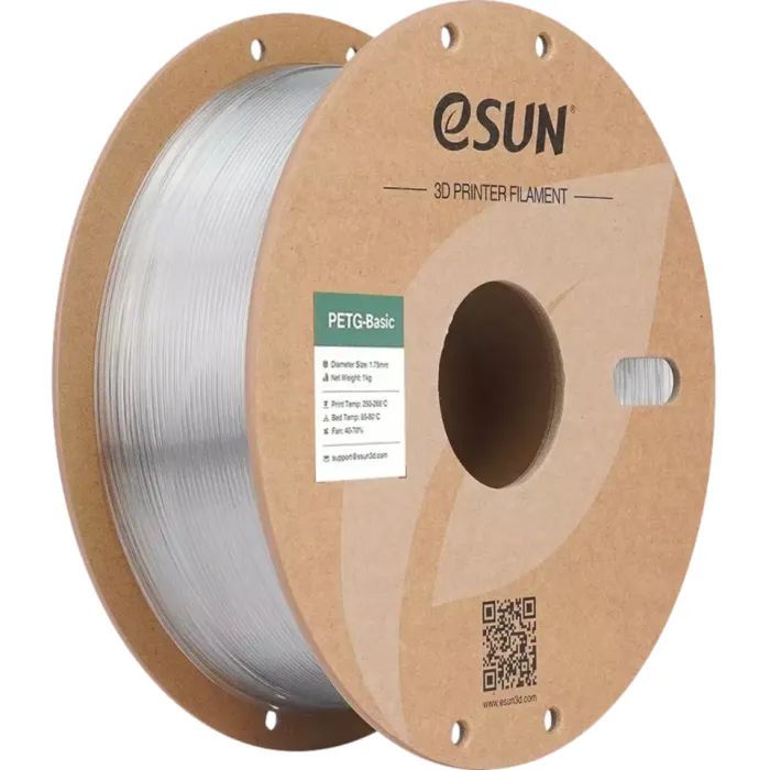 Пластик для 3D-принтера eSUN PETG 1,75mm, 1kg clear (PETG-BASIC175T1P1)