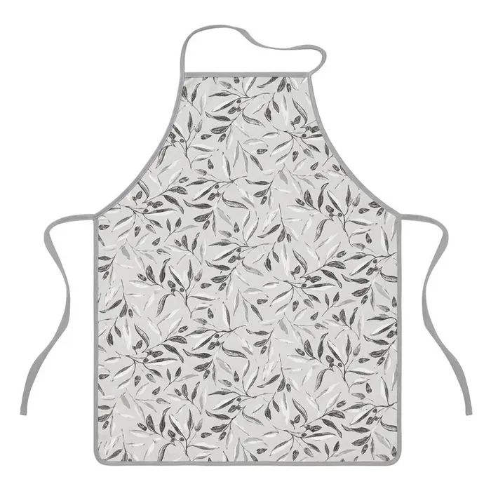 Фартук Ardesto Grey leaves 60х80см, 100% полиэстер, серый (ART12GL)