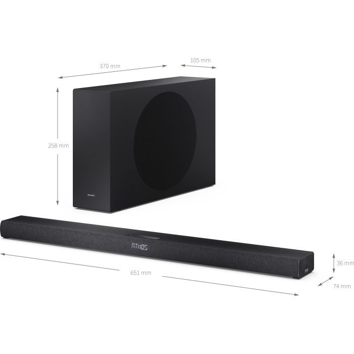Акустична система Sharp HT-SBW320 Black (HT-SBW320) зображення 10