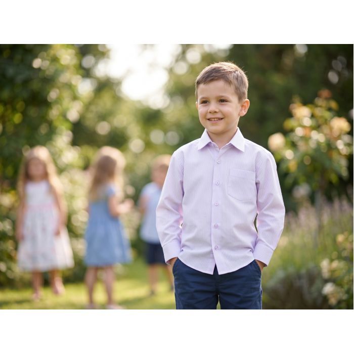 Рубашка детская Herdal с длинным рукавом (344-3-116B-lilac) изображение 6
