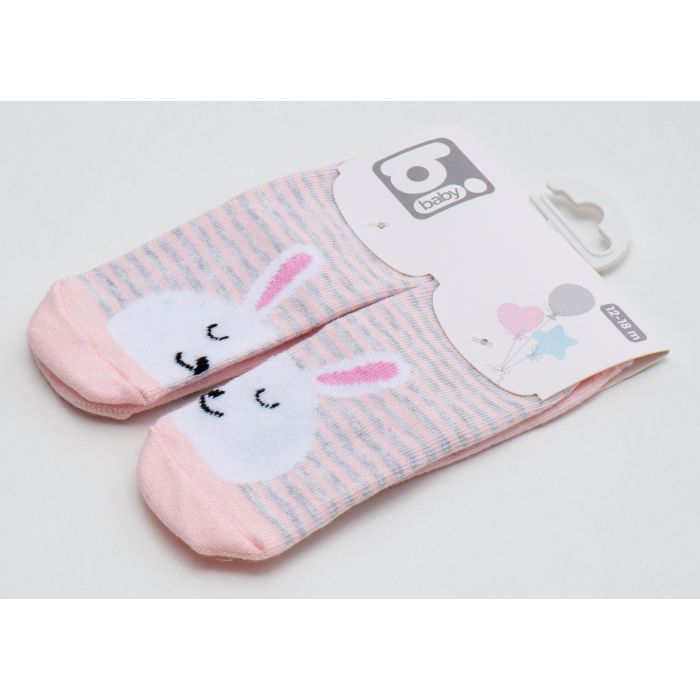 Носки детские Bibaby с зайчиками (68216-12-18-pink) изображение 2