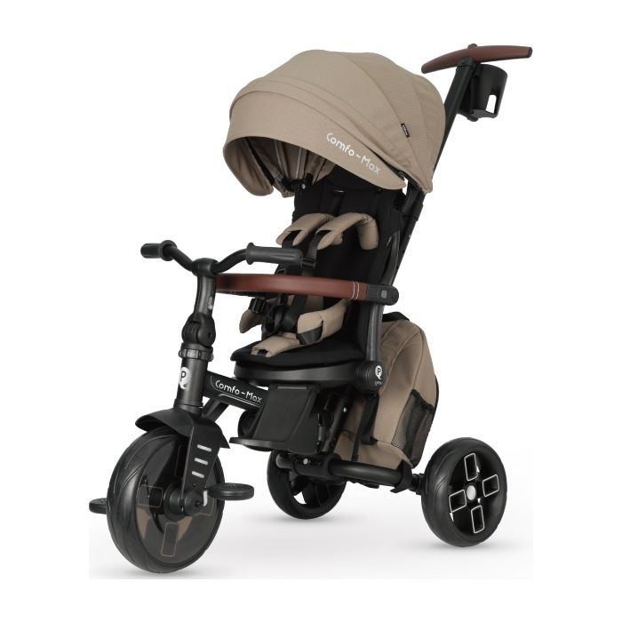 Детский велосипед QPlay Comfo Max складаний триколісний Brown (T70 ComfoMaxBrown)