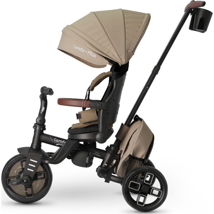 Детский велосипед QPlay Comfo Max складаний триколісний Brown (T70 ComfoMaxBrown) изображение 2