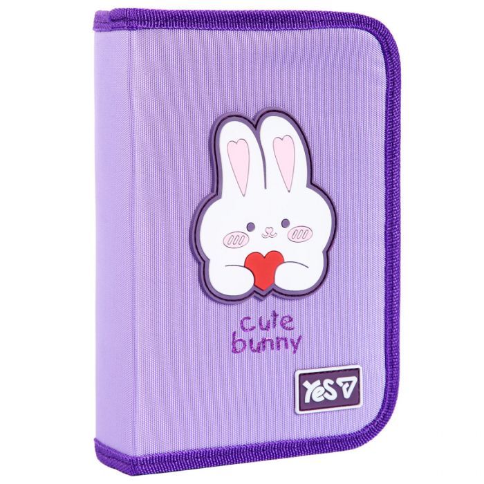 Пенал Yes твердий одинарний з двома клапанами Cute Bunny HP-04 (533740) зображення 2