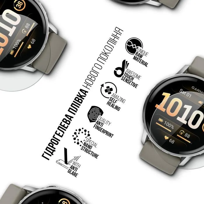 Пленка защитная Armorstandart Matte hydrogel Garmin Venu 4 45mm 6 pcs (ARM92034) изображение 2