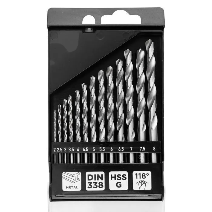 Набор сверл Graphite по металлу, HSS-G, 2–8мм, кейс, 13шт (54T940) изображение 5