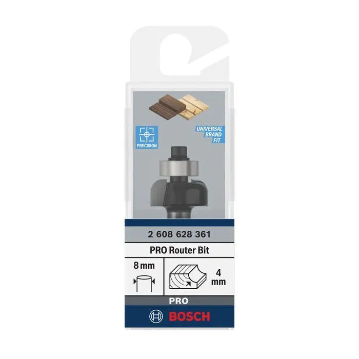 Фреза Bosch Professional, Std S8, профільна E, R4, D20.7, L9 (2.608.628.361) зображення 2