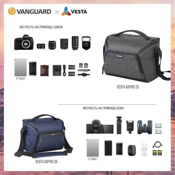 Фото-сумка Vanguard Vesta Aspire 25 Navy (DAS301283) изображение 3
