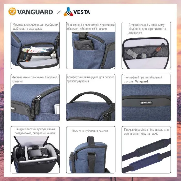Фото-сумка Vanguard Vesta Aspire 25 Navy (DAS301283) изображение 9