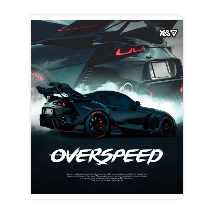 Тетрадь Yes Overspeed А5 24 листов клетка (768590) изображение 3